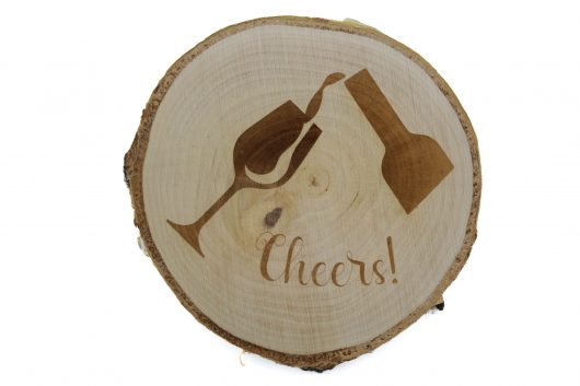 Wino „Cheers” – drewniana podkładka