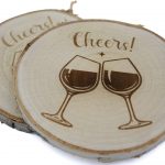 Wino „Cheers” 2 – drewniana podkładka