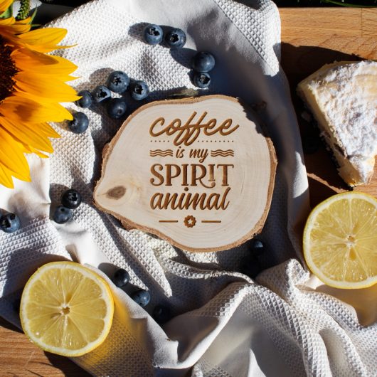 Coffee is my spirit animal – drewniana podkładka